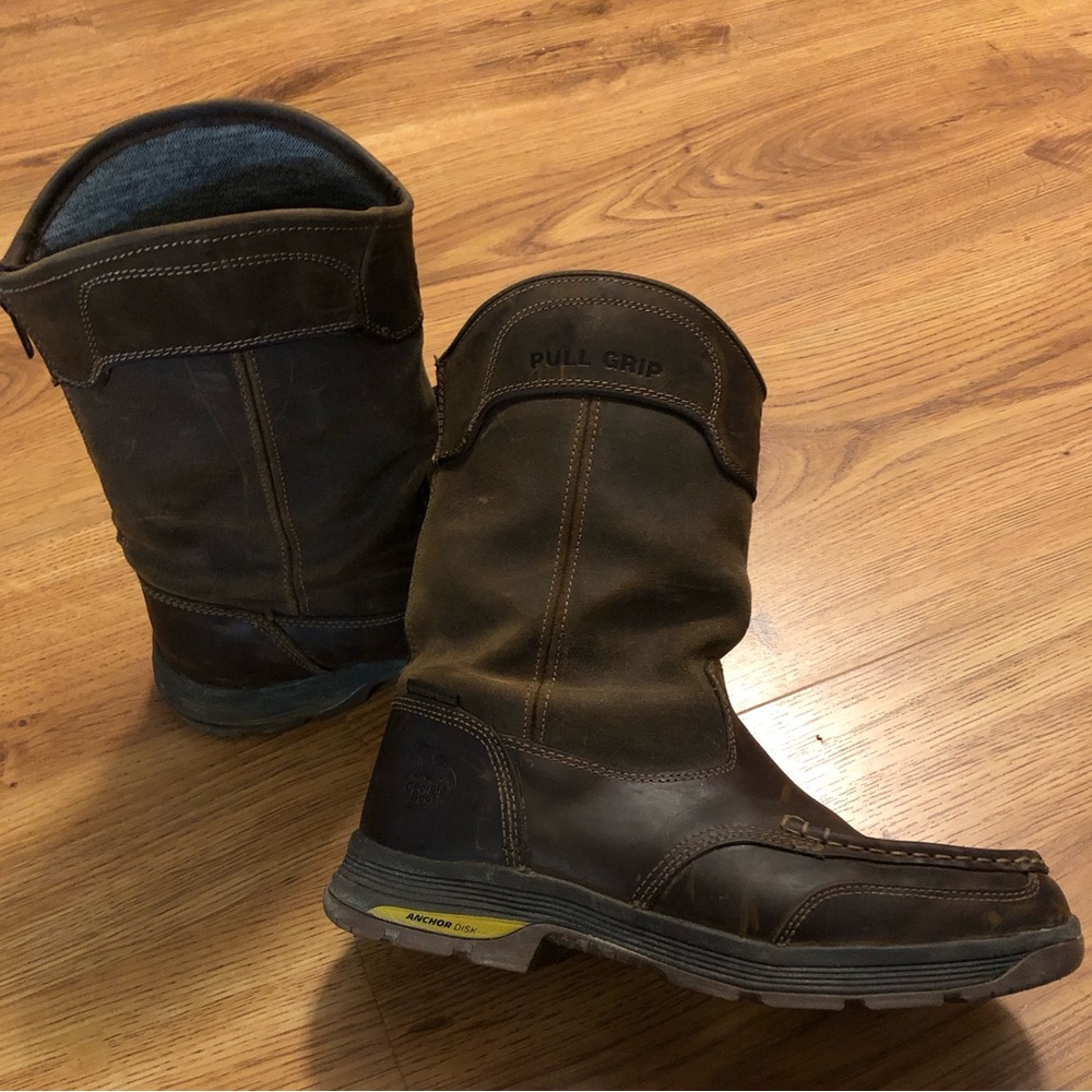 Georgia boot slip on work boots with zipper